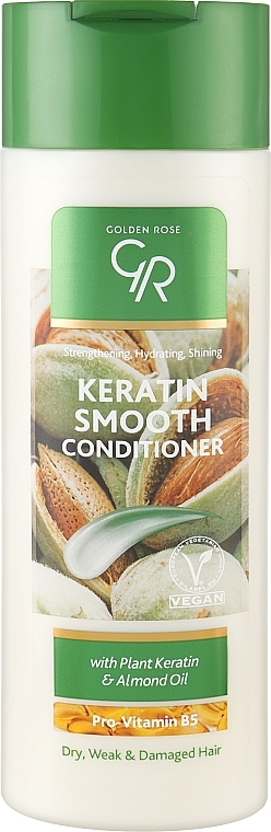 Conditioner for Dry, Weakened, Damaged Hair - Golden Rose Keratin Smooth Conditioner — photo N7