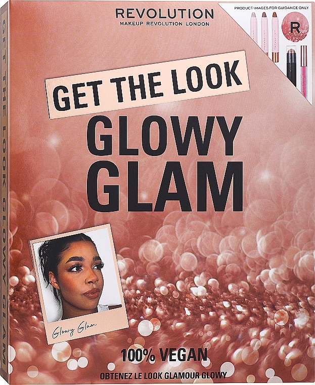 Makeup Revolution Get The Look Glowy Glam - Set, 6 products — photo N2