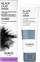 Cleansing Mattifying Charcoal & Black Clay Face Mask - Kiko Milano Black Clay Mask — photo N5
