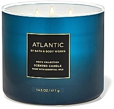 Fragrances, Perfumes, Cosmetics Scented Candle 'Atlantic', 3 wicks - Bath and Body Works Men`s Collection