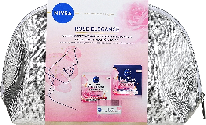 Set - Nivea Rose Touch (cr/2x50ml + bag/1pc)  — photo N2