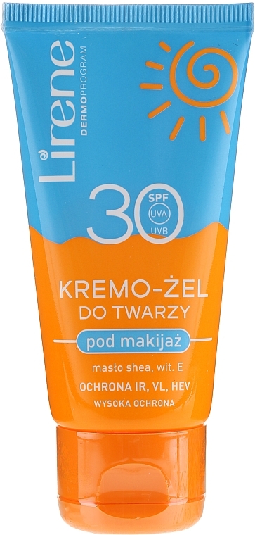 Facial Cream Gel SPF30 - Lirene Sun — photo N1