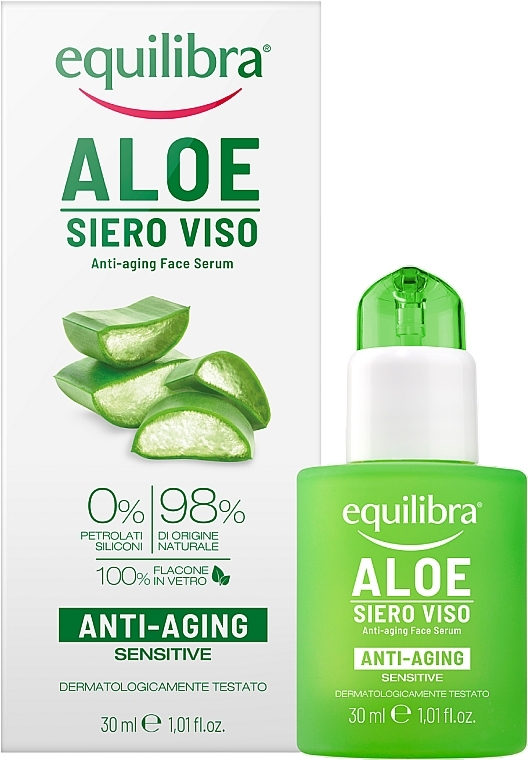 Face Serum with Hyaluronic Acid - Equilibra Aloe Line Serum — photo N7