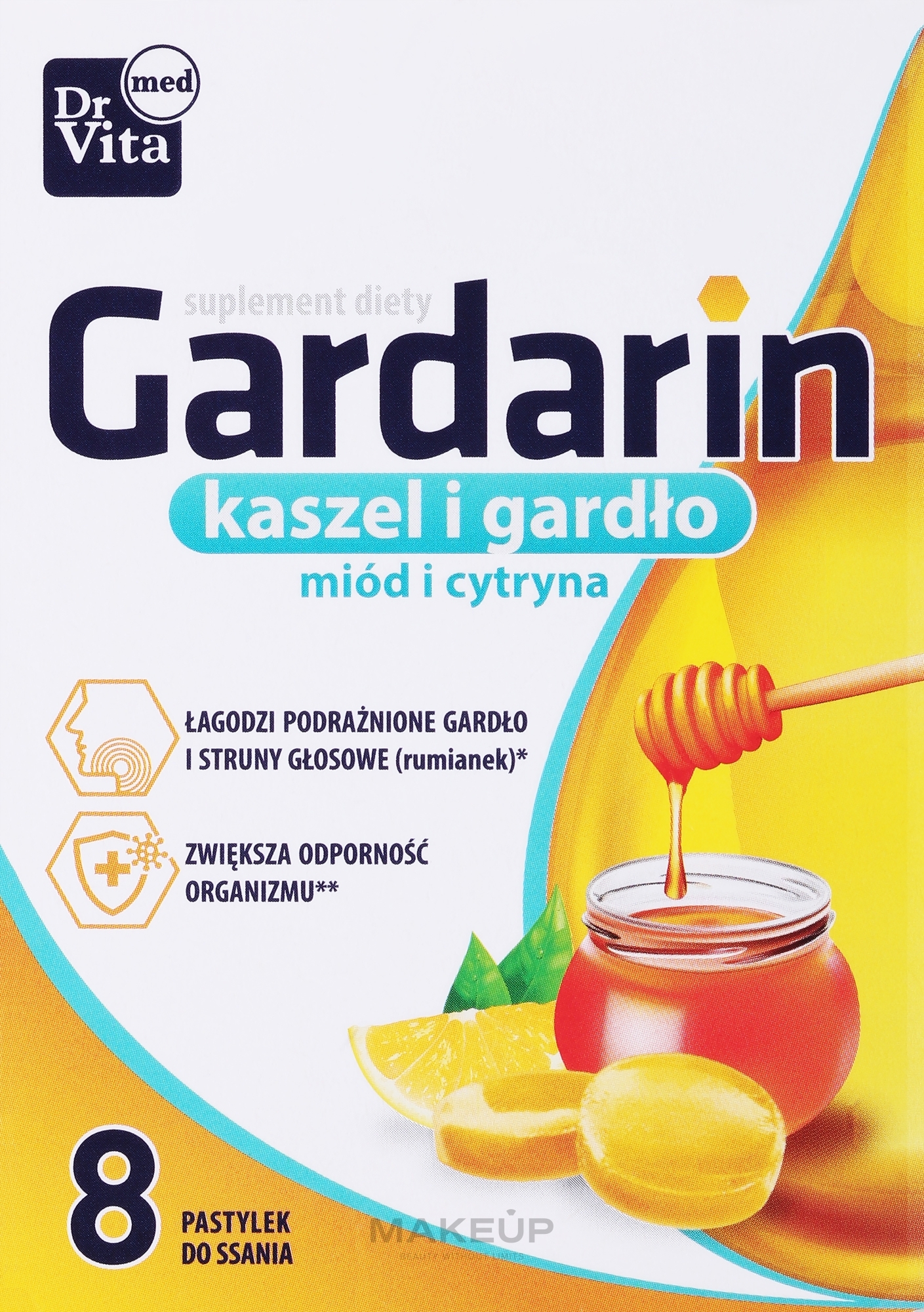 Dietary Supplement 'Vitamin C with Honey & Lemon', tablets - Dr. Vita Gardarin Honey & Lemon — photo 8 szt.