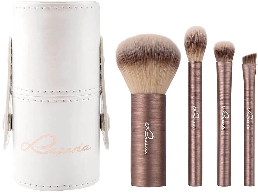 Makeup Brush Set, 4 pcs - Luvia Cosmetics Mini Prime Vegan Brush Set — photo N6