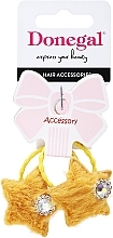 Fragrances, Perfumes, Cosmetics Hair Ties, FA-5633, yellow with rhinestones - Donegal