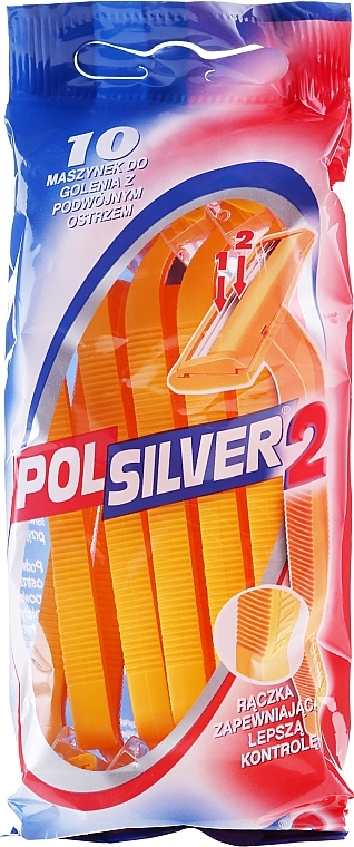 Disposable Shaving Razor Set, 10 pcs - Polsilver 2 — photo N6