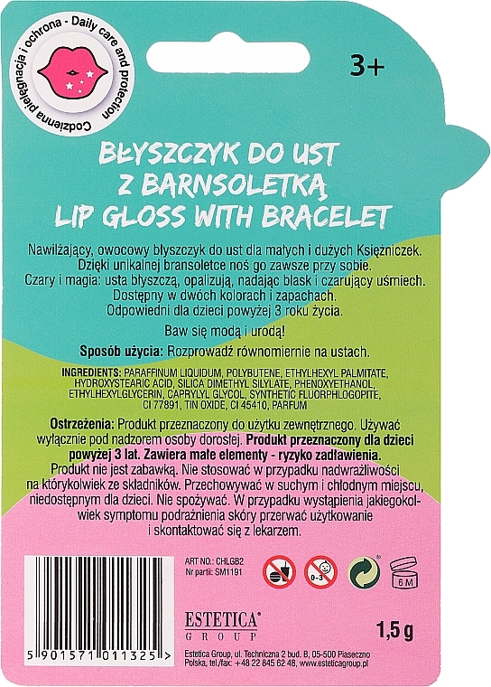 Berry Lip Gloss with Bracelet - Chlapu Chlap Lip Balm — photo N2