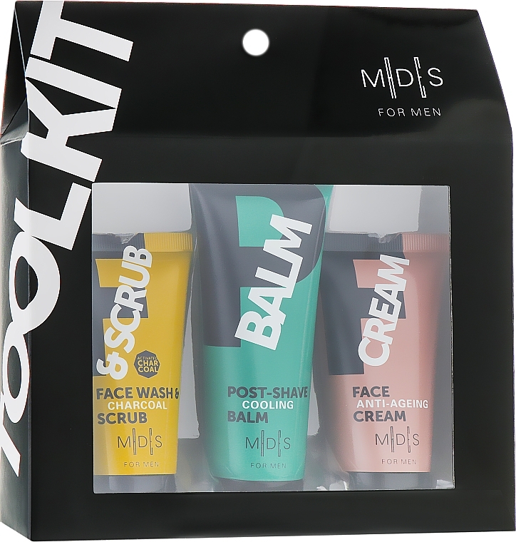 Set - MDS For MEN (gel/scr/75ml + ash/balm/100ml + f/cr/75ml) — photo N4