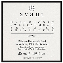 Anti-Aging Renewing Face Cream - Avant Ultimate Hyaluronic Acid Resurfacing DUO Moisturiser — photo N3
