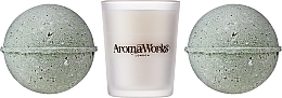 Set - AromaWorks Light Range Lemongrass & Bergamot & Mini Aromabomb Gift Set (candle/10ml + 2xbomb/175g) — photo N2