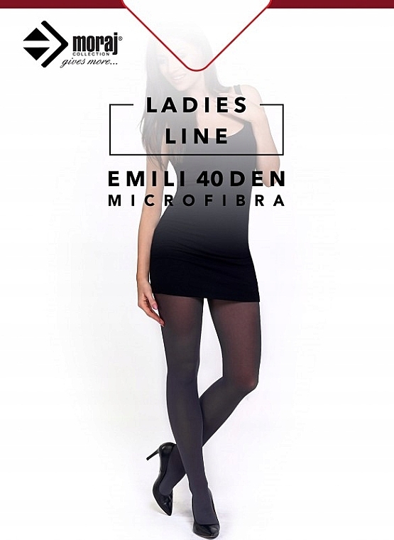 Microfiber Tights 'Emili', 40 Den, nero - Moraj — photo N7