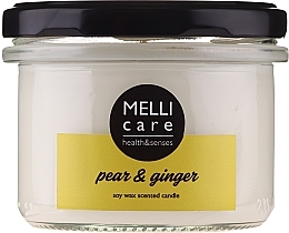 Fragrances, Perfumes, Cosmetics Scented candle "Pear and Ginger" - Melli Care Pearl & Ginger Soy Wax Scented Candle