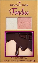 Highlighter Palette - I Heart Makeup Revolution Highlighter Palette Chocolate Fondue — photo N4