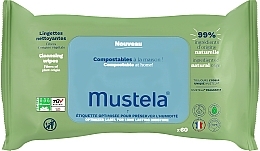 Baby Cleansing Wipes - Mustela Compostable Cleaning Wipes With Fragrance — photo N1