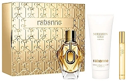 Paco Rabanne Million Gold - Set (edp/90ml+edp/10ml+b/lot/100ml) — photo N1