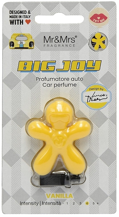 Car Air Freshener - Mr&Mrs Big Joy Vanilla Yellow Car Perfume — photo N8