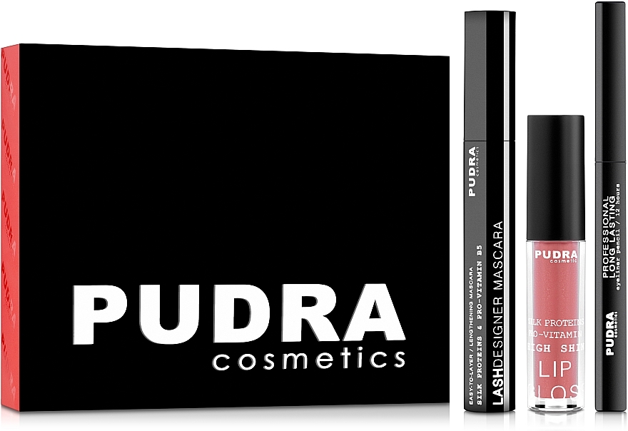 Set - Pudra Try It Kit (mascara/10ml + pencil/3ml + gloss/2.5g) — photo N1