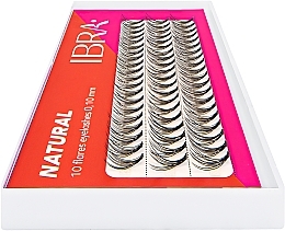 Individual Lashes "C", 010, 11 mm - Ibra Eyelash Knot Naturals — photo N4