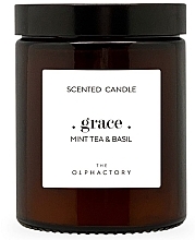 Scented Candle in Jar - Ambientair The Olphactory Mint Tea & Basil Scented Candle — photo N1