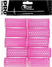 Plastic Hair Rollers d28 mm, pink - Tico Professional — photo N5