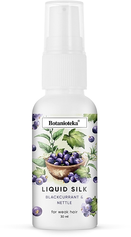 Liquid Hair Strengthening Silk "Black Currant & Nettle" - Botanioteka Liquid Silk For Weak Hair — photo N5