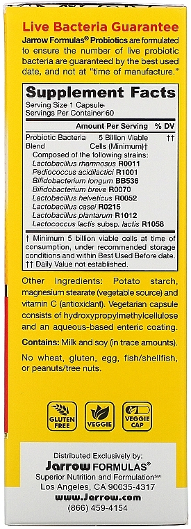 Probiotic for Digestive Health - Jarrow Formulas Jarro-Dophilus EPS 5 Billion — photo N11