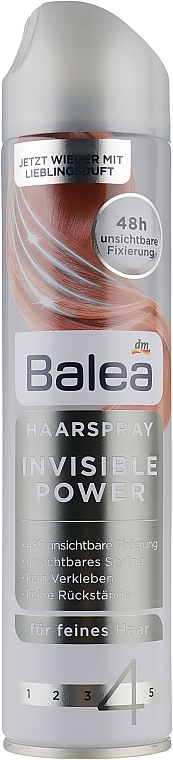 Invisible Power Hair Spray - Balea Invisible Power №4 — photo N4
