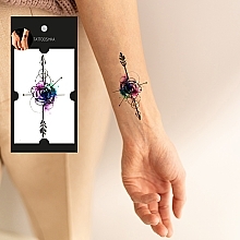 Temporary Tattoo "Watercolor Rose" - Tattooshka — photo N4