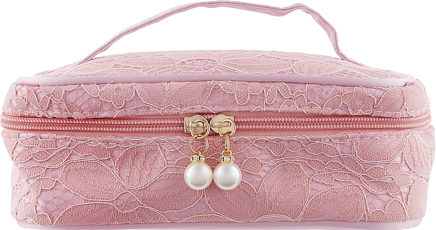 Makeup Bag "Lace", B137-5B, pink - Natural Style — photo N1