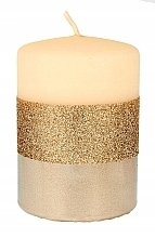 Fragrances, Perfumes, Cosmetics Decorative Candle, 7x10 cm, golden cylinder - Artman Atlas Champagne