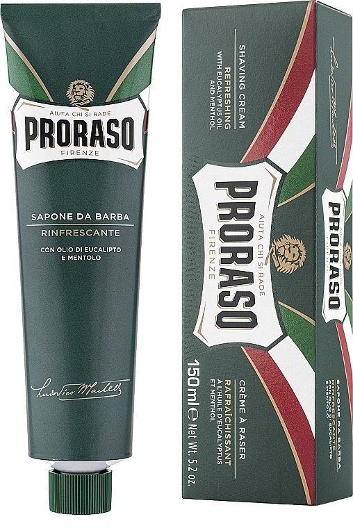 Menthol and Eucalyptus Shaving Cream - Proraso Green Shaving Cream — photo N1