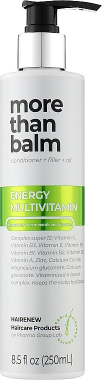 Multivitamin Conditioner - Hairenew Energy Multivitamin Balm Hair — photo N2