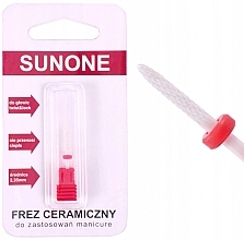 Ceramic Nail Drill CSZ1 'Small Flame', delicate red - Sunone — photo N5