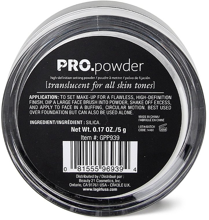 Loose Powder - L.A. Girl HD PRO Setting Powder — photo N5