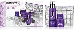 Fragrances, Perfumes, Cosmetics セット - Clinique De-Aging Experts (serum/50ml + cr/15ml + eye/cr/5ml + bag)