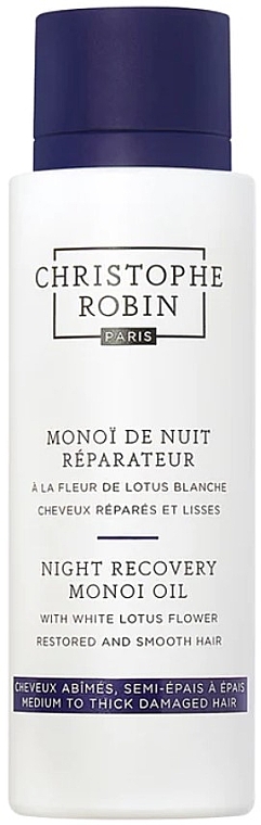 Night Recovery Monoi Oil with White Lotus Blossom - Christophe Robin Night Recovery Monoi Oil With White Lotus Flower — photo N1
