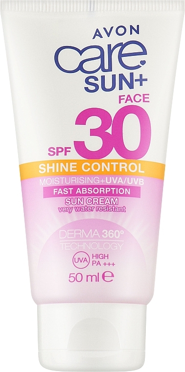 Shine Control Sun Cream - Avon Care Sun+ Shine Control Sun Cream SPF 30 — photo N1