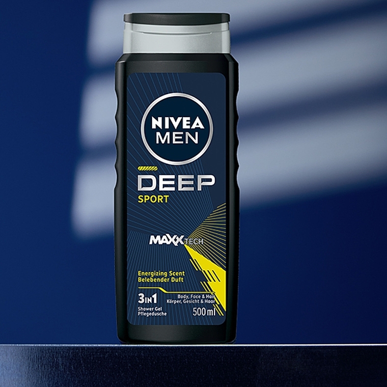 3in1 Shower Gel - Nivea Men Deep Sport MAXXTECH Shower Gel — photo N5