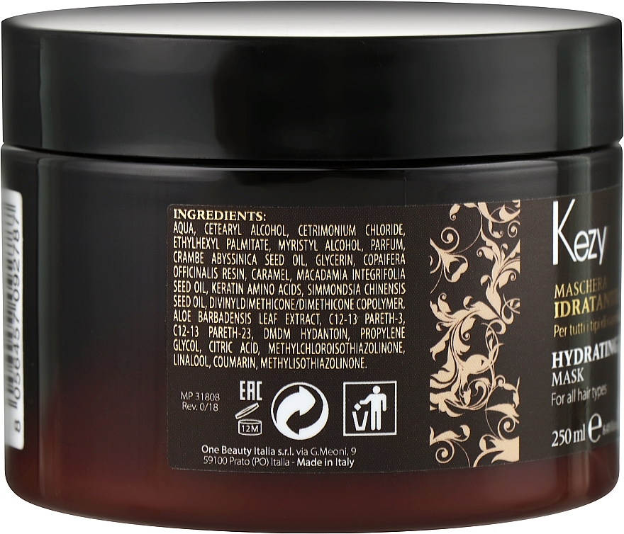 Moisturizing Hair Mask - Kezy Incredible Oil Hydrating Mask — photo N16