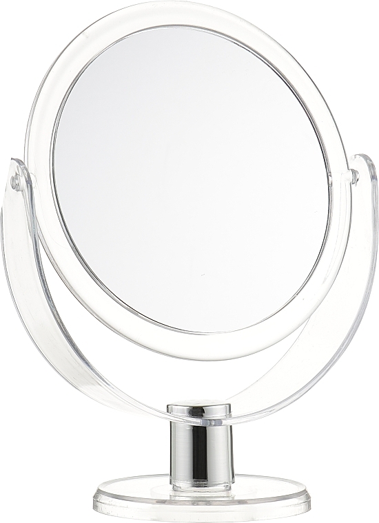 Double-Sided Stand Mirror, round, translucent, 3X magnification, 12 cm - Beauty LUXURY — photo N1