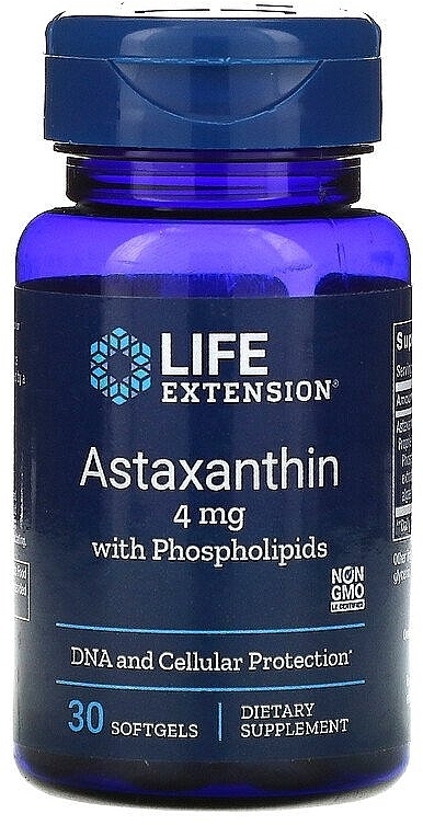 Dietary Supplement "Astaxanthin with Phospholipids" - Life Extension Astaxanthin With Phospholipids, 4 mg — photo N4