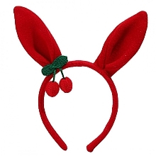 Fragrances, Perfumes, Cosmetics Hair Hoop with Bunny Ears & Cherries, red - Ecarla