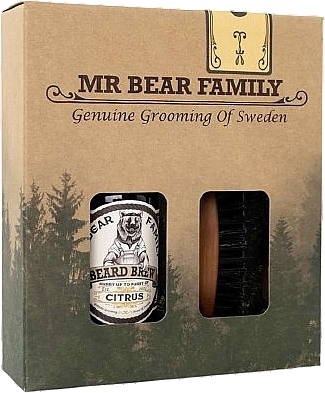 Set - Mr Bear Family Beard Citrus Kit (fluid/60 ml + brush/1 pcs) — photo N1