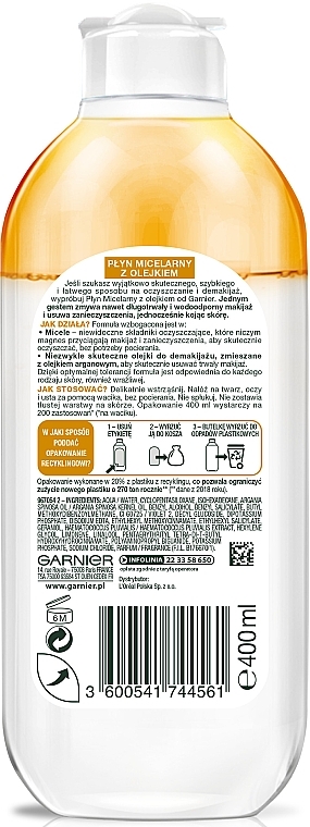 Oil Infused Micellar Water - Garnier Skin Naturals — photo N7