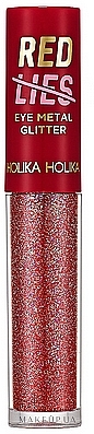 Shimmering Liquid Shadows - Holika Holika Eye Metal Glitter Red Lies — photo N1