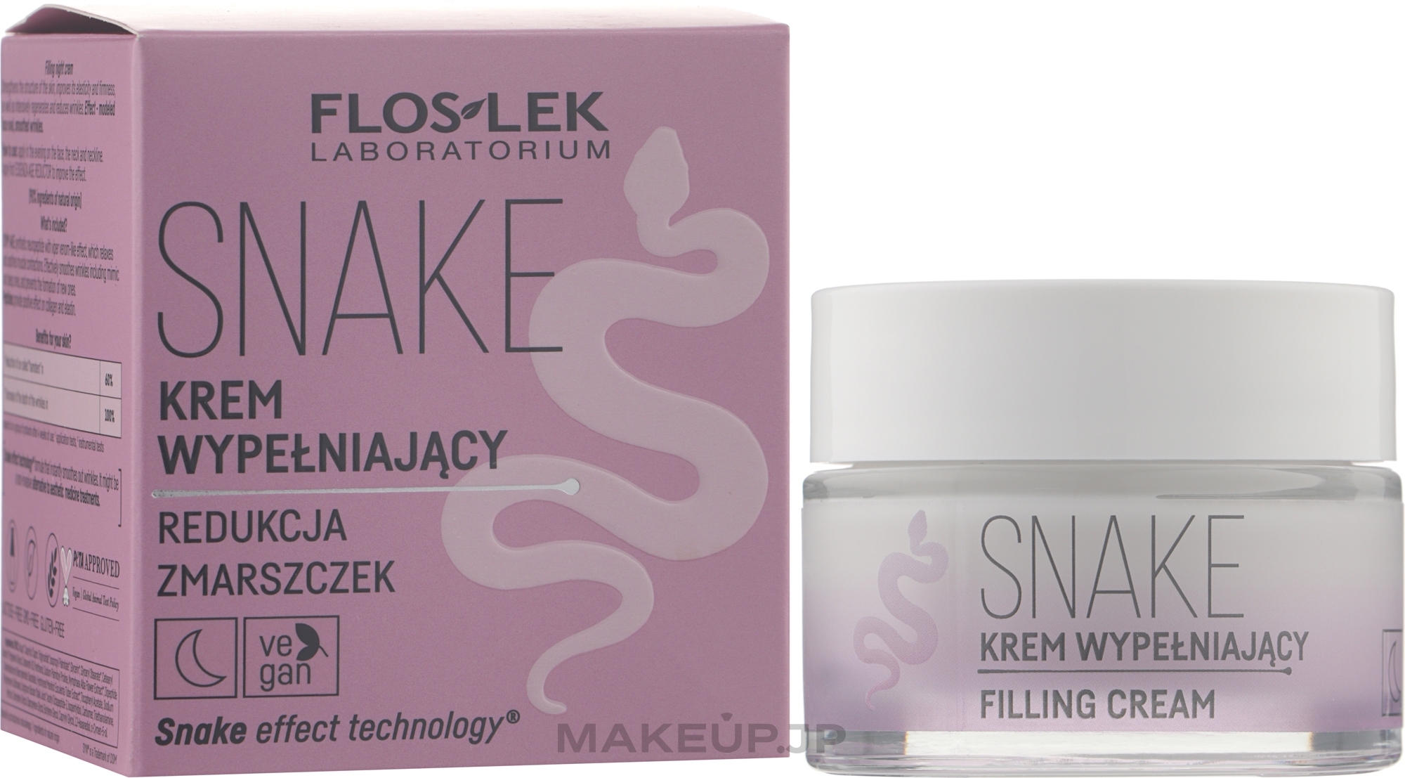 Night Cream-Filler for Mature Skin - FlosLek Snake Filling Cream — photo 50 ml