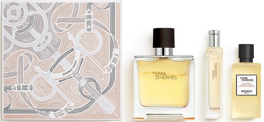 Hermes Terre d'Hermes Parfum - Set (edp/75ml+edp/15ml+sh/gel/40ml) — photo N3