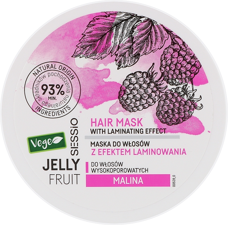 Laminating Jelly Mask for Highly Porous Hair - Sessio Jelly Fruit Hair Mask — photo N1