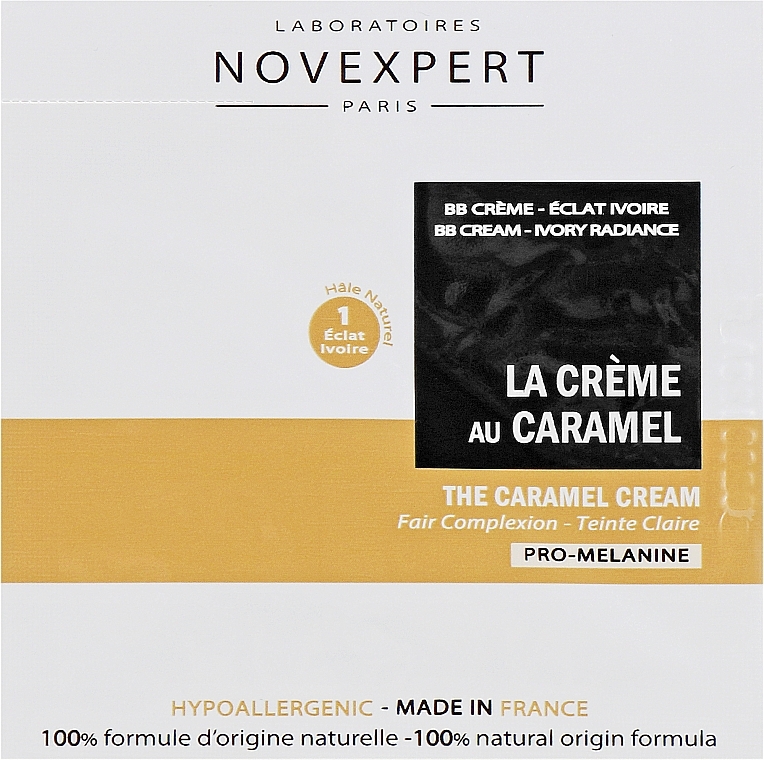 GIFT! BB-Cream for Fair Skin 'Caramel' - Novexpert Pro-Melanin The Caramel Cream (sample) — photo N1